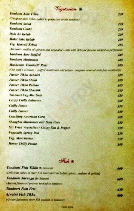 Moti Mahal Delux Agra Menu - 1