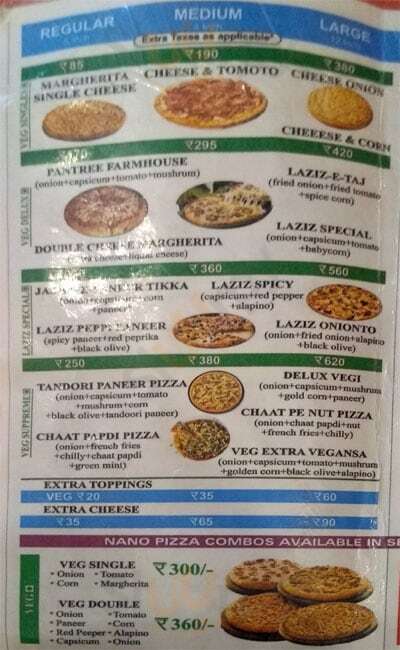 Laziz Pizza Dehradun Dehradun Menu - 1