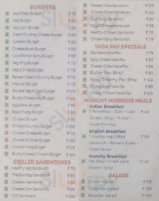 The Munchies Cafe Mohali Menu - 1
