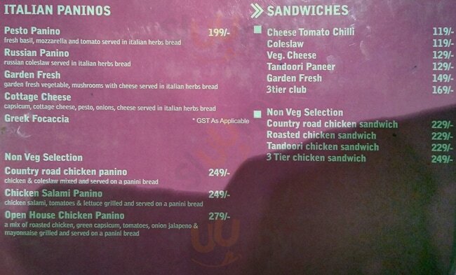 The Chocolate Room Faridabad Menu - 1