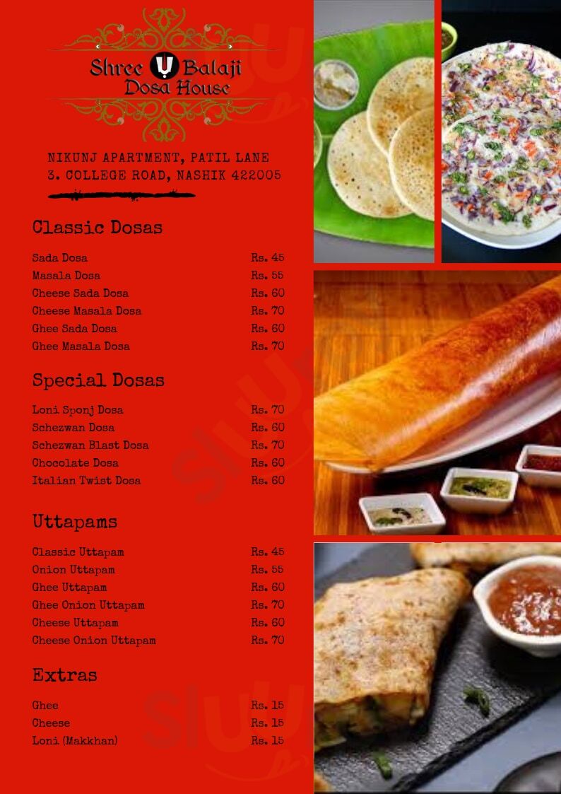 Shree Balaji Dosa House Nashik Menu - 1