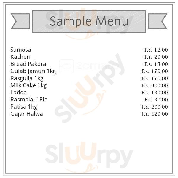 Partap Dairy And Sweet Shop Mohali Menu - 1