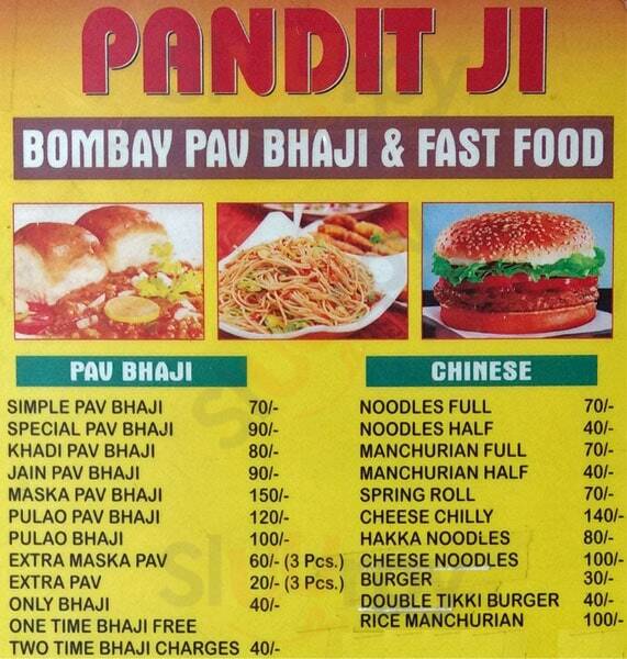 Bombay Special Pav Bhaji & Fast Food Ludhiana Menu - 1