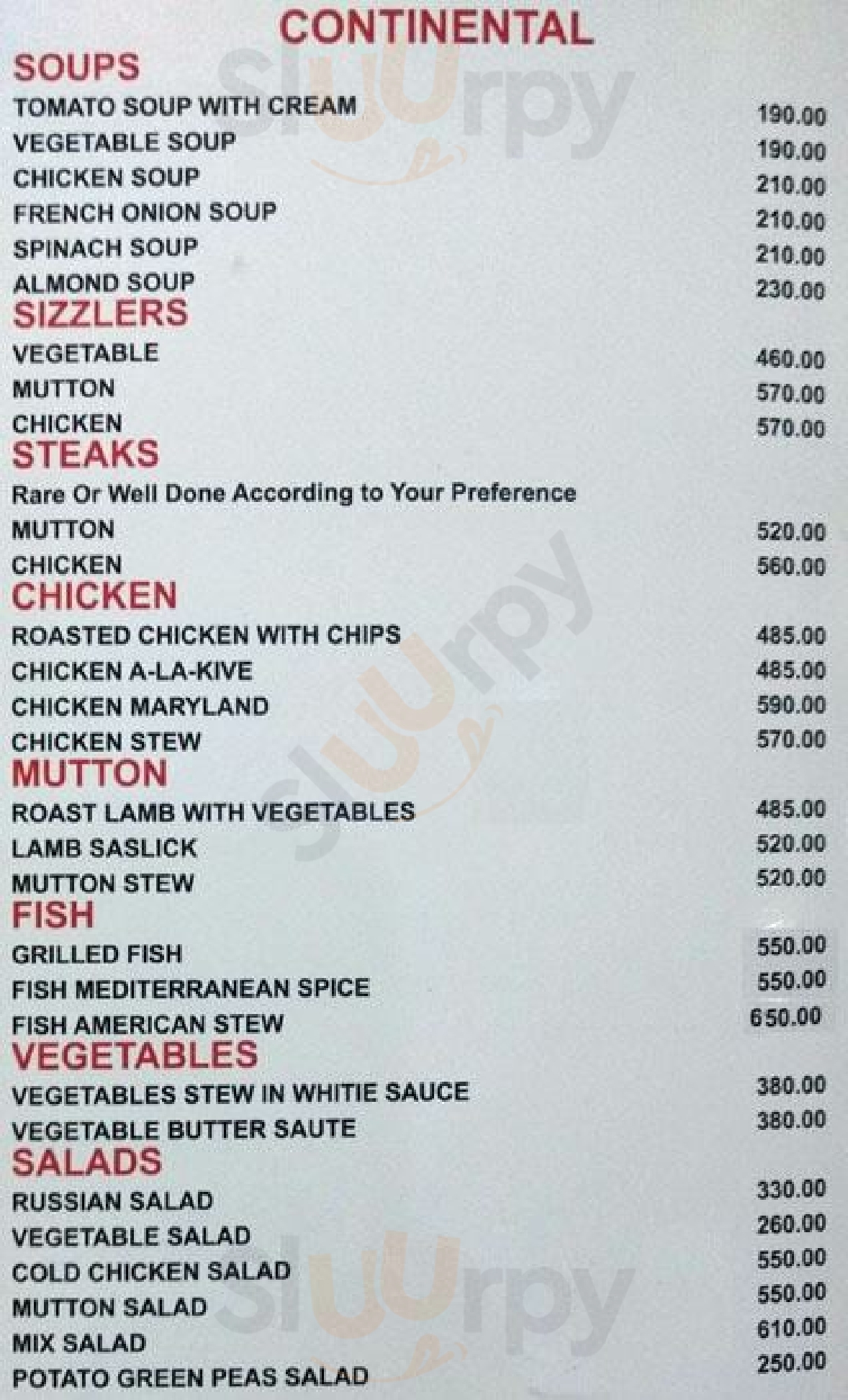 New Riao Restaurant Agra Menu - 1