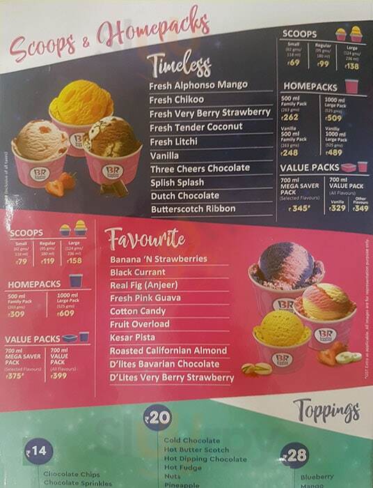 Baskin-robbins Mapusa Menu - 1