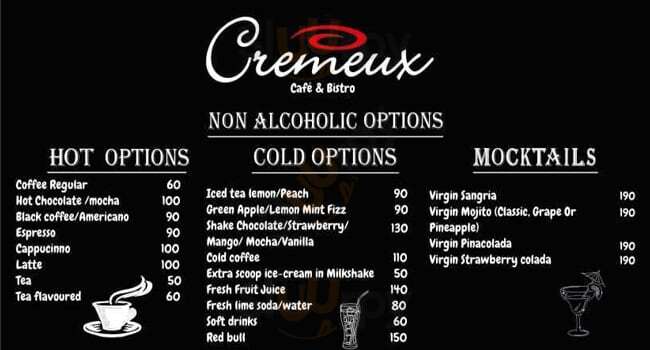 Cremeux Mapusa Menu - 1