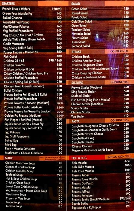 Cool N Spice Ponda Menu - 1