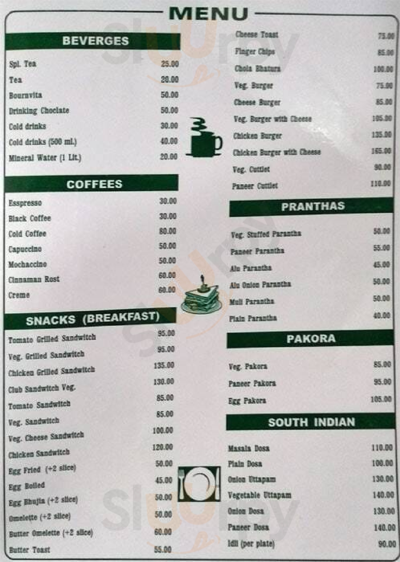 Cafe D Mall Nainital Menu - 1