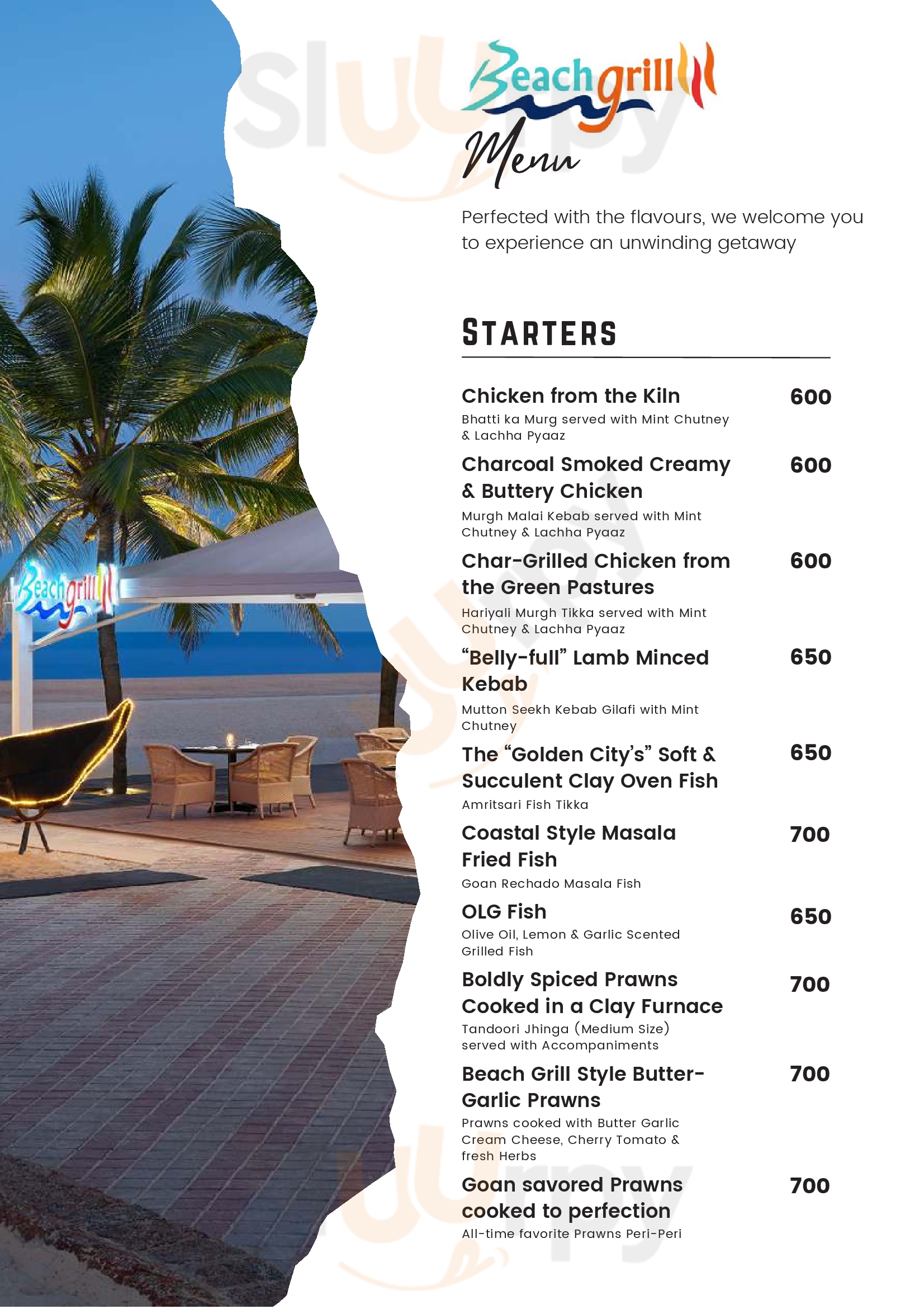 Beach Grill - Seasonal Restaurant Cavelossim Menu - 1