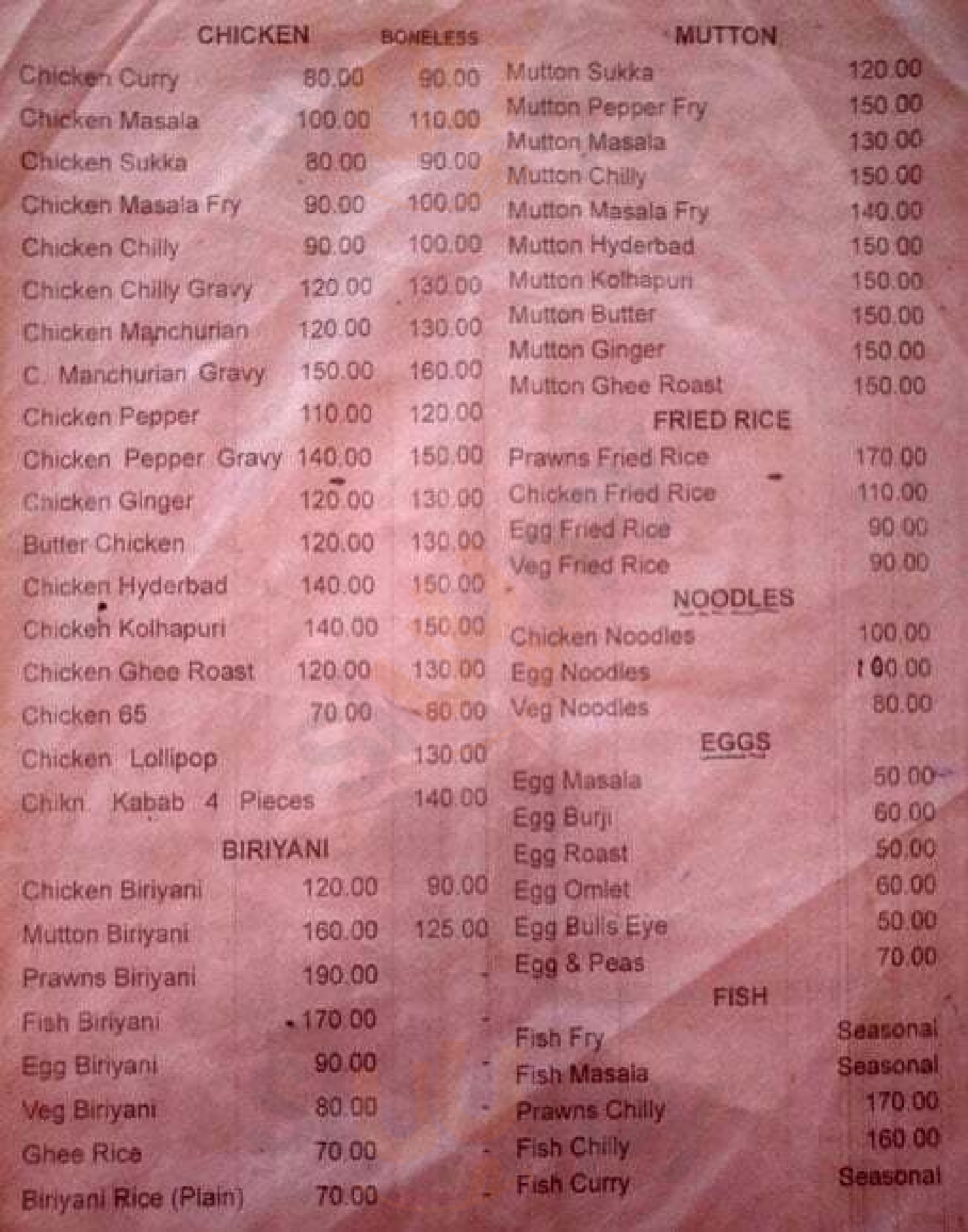 Cafiya Restaurant Udupi Menu - 1