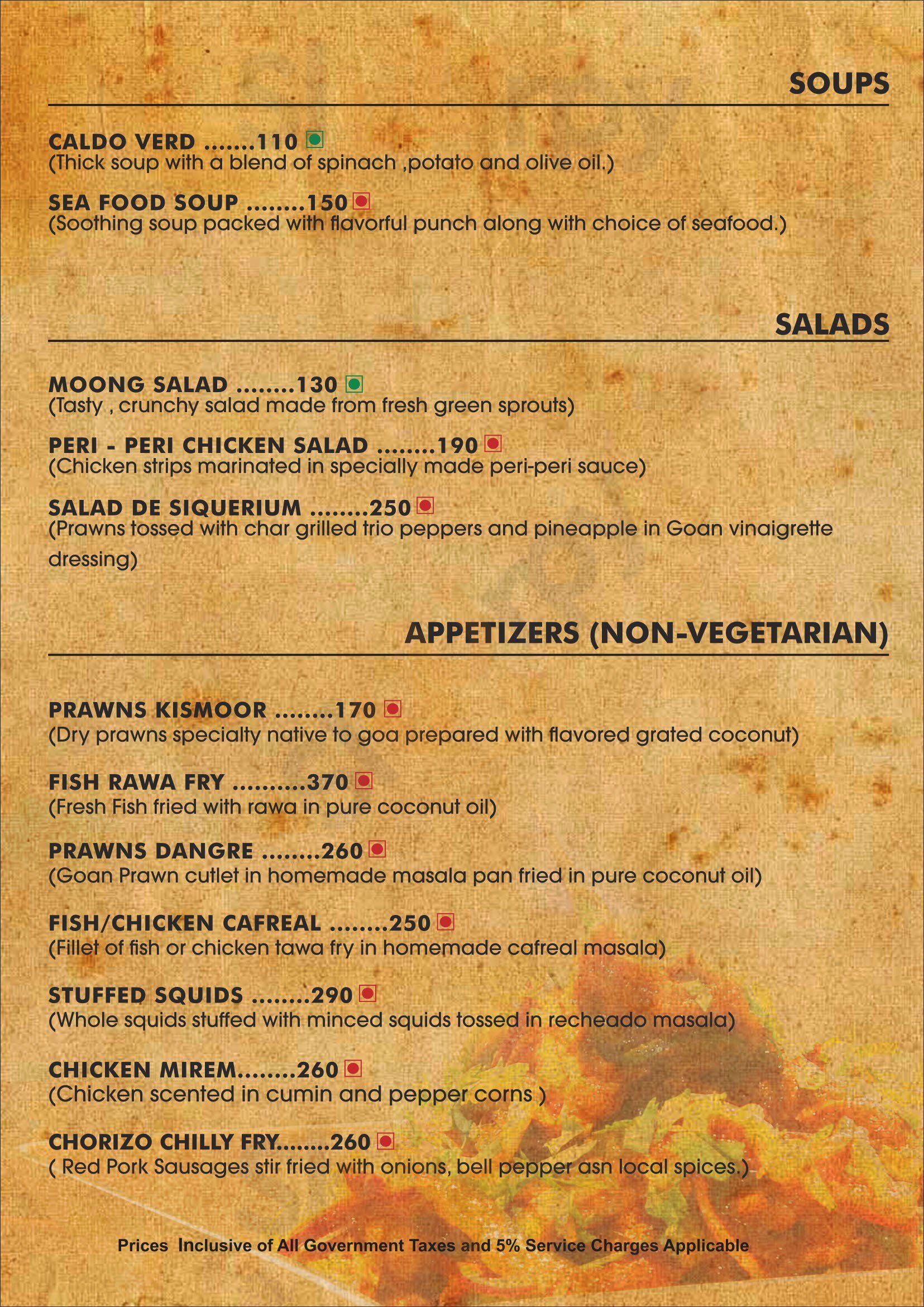 Soi Sinquerim Menu - 1