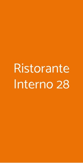 Ristorante Interno 28, Montecatini Terme