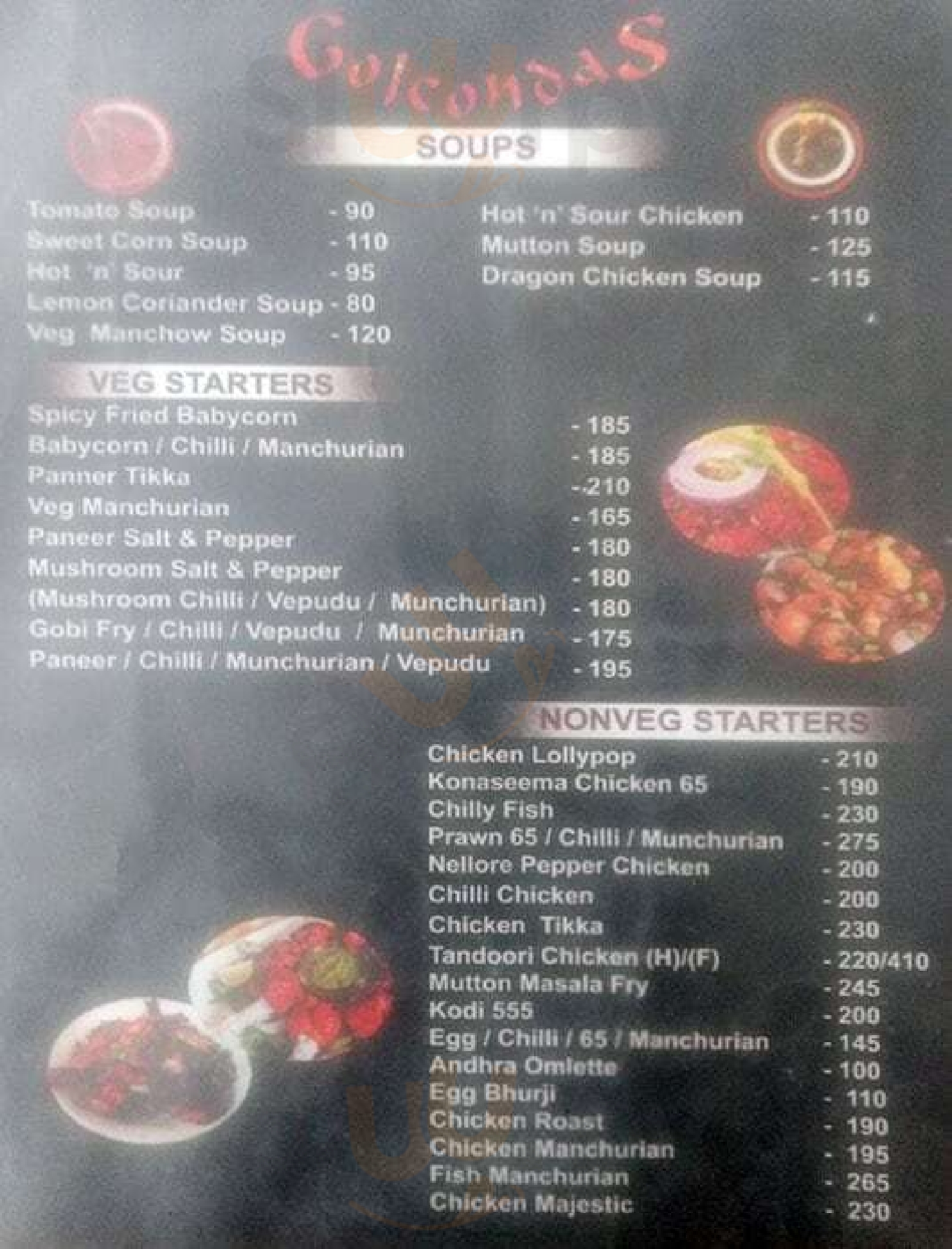 Golcondas Restaurant Guduvancheri Menu - 1