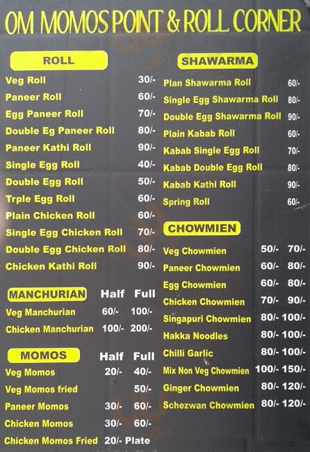 Om Momo's Point & Roll Corner Greater Noida Menu - 1