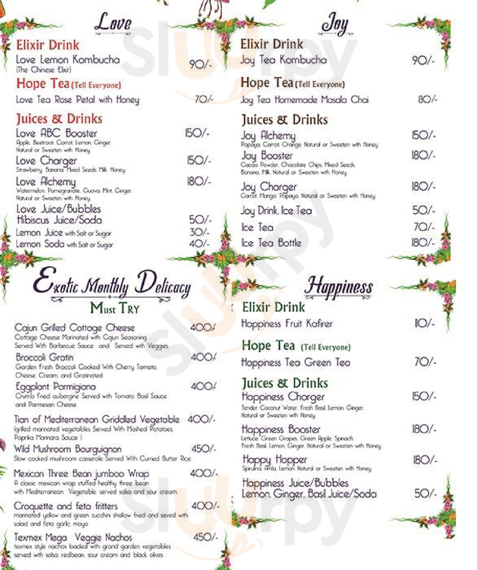 Hope Cafe Pondicherry Menu - 1