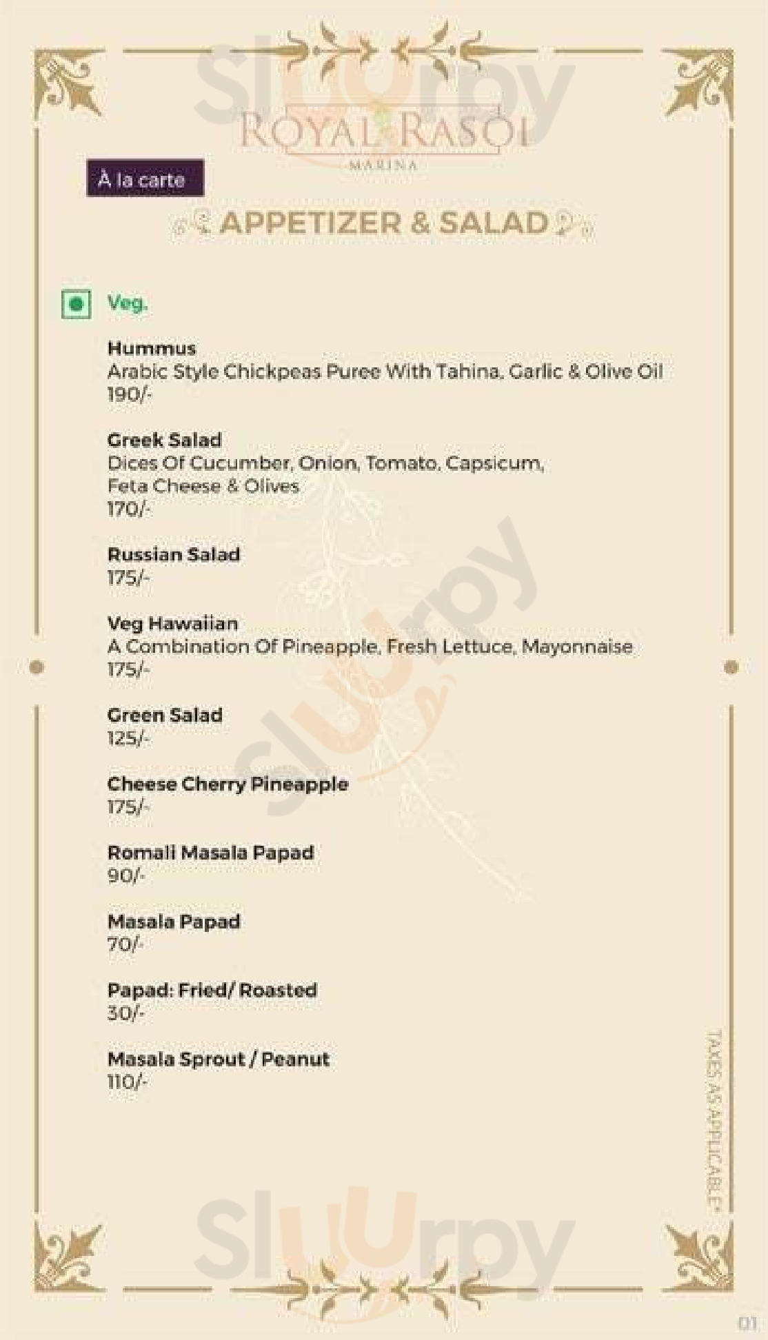 Royal Rasoi Marina Navi Mumbai Menu - 1