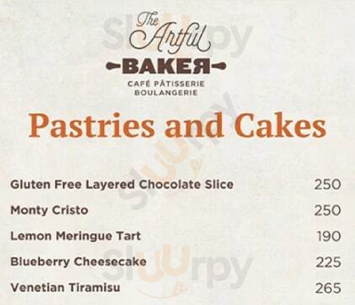 The Artful Baker - Khan Market New Delhi Menu - 1