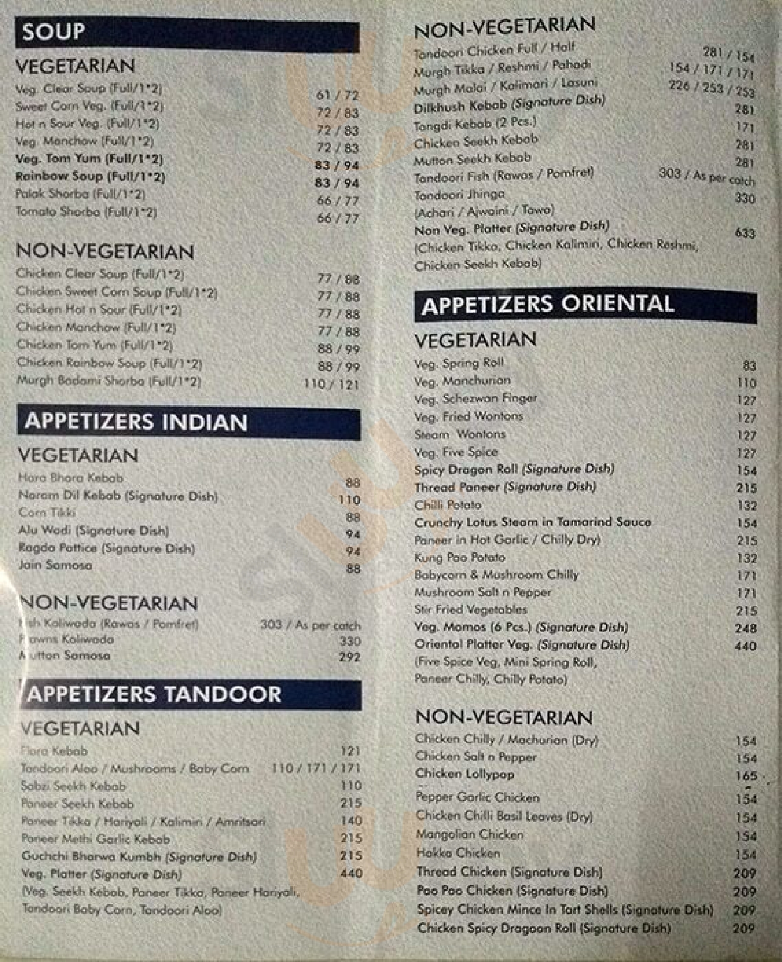 Chembur Gymkhana Mumbai Menu - 1