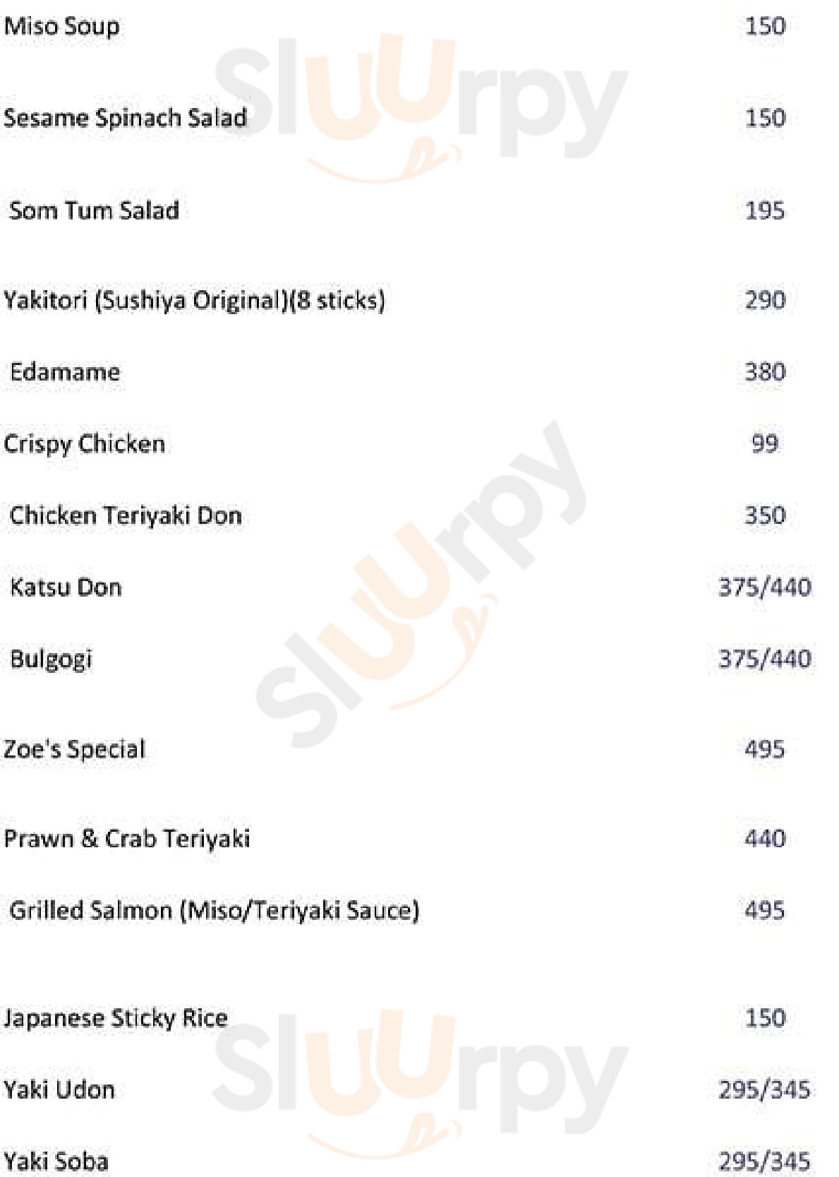 Sushiya New Delhi Menu - 1