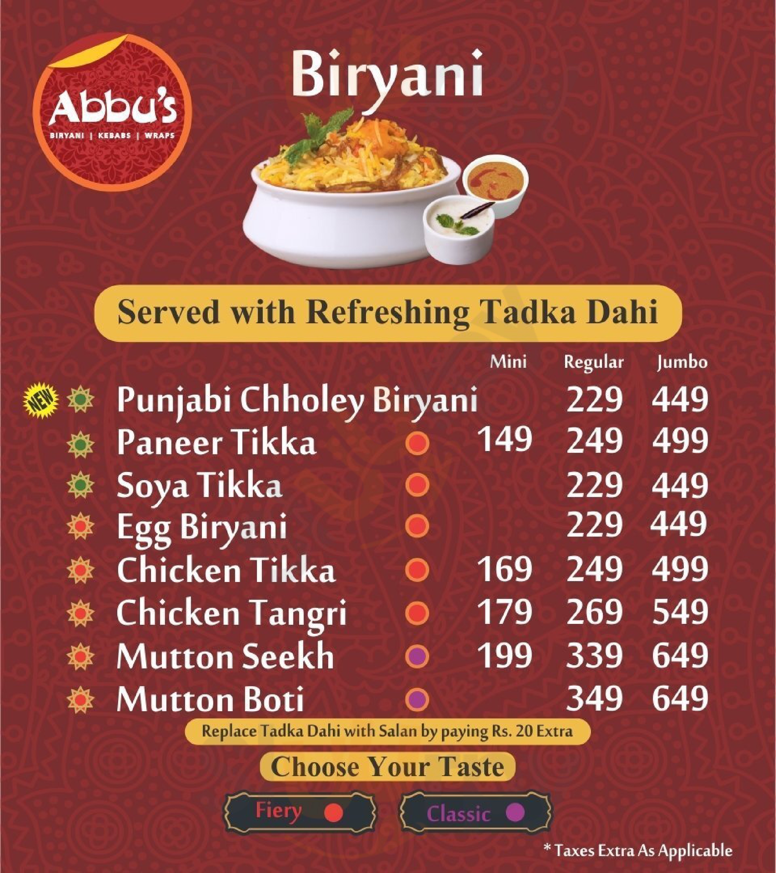 Abbu's Biryani New Delhi Menu - 1