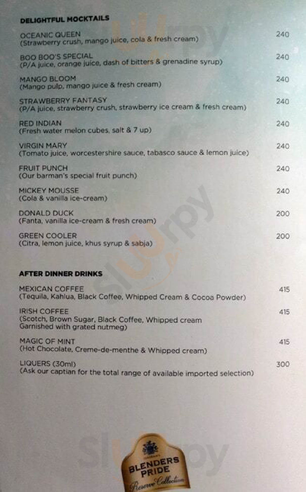 Oceanic Chembur Mumbai Menu - 1