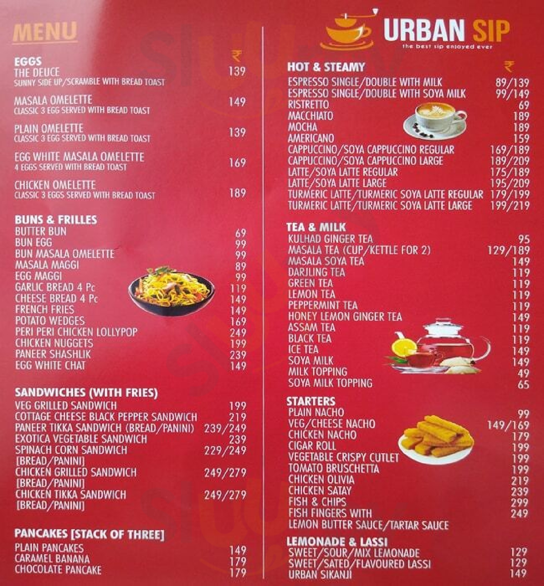 Urban Sip Cafe, Okhla-3 New Delhi Menu - 1