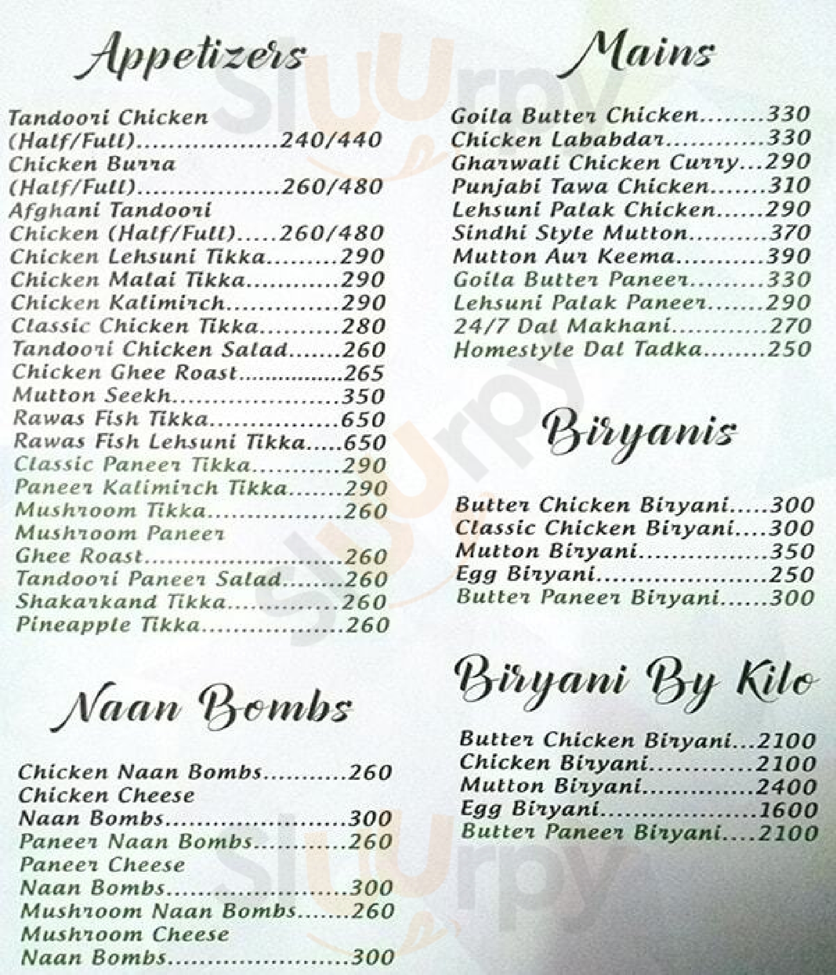 Goila Butter Chicken Mumbai Menu - 1