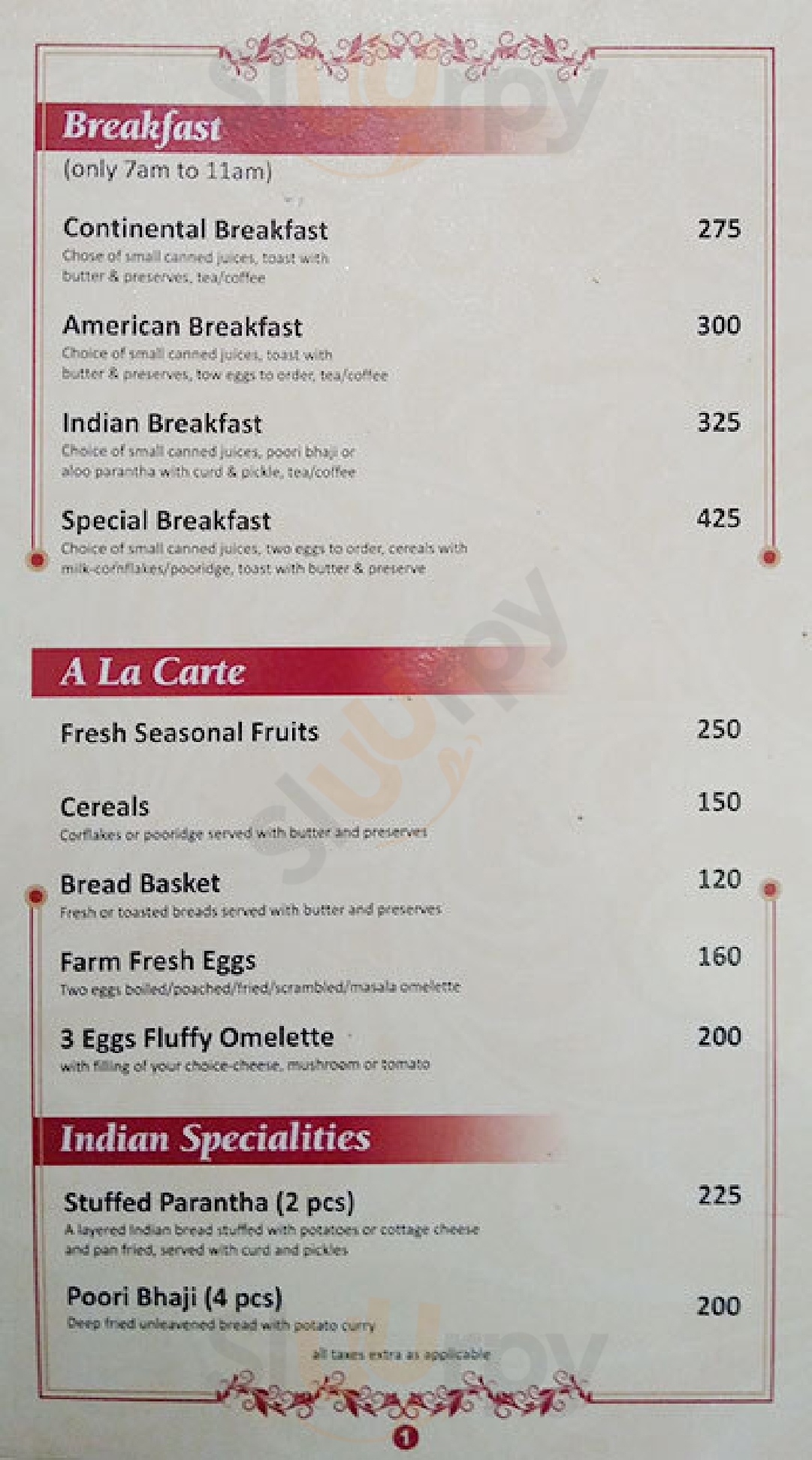 Barichi Restaurant & Bar New Delhi Menu - 1