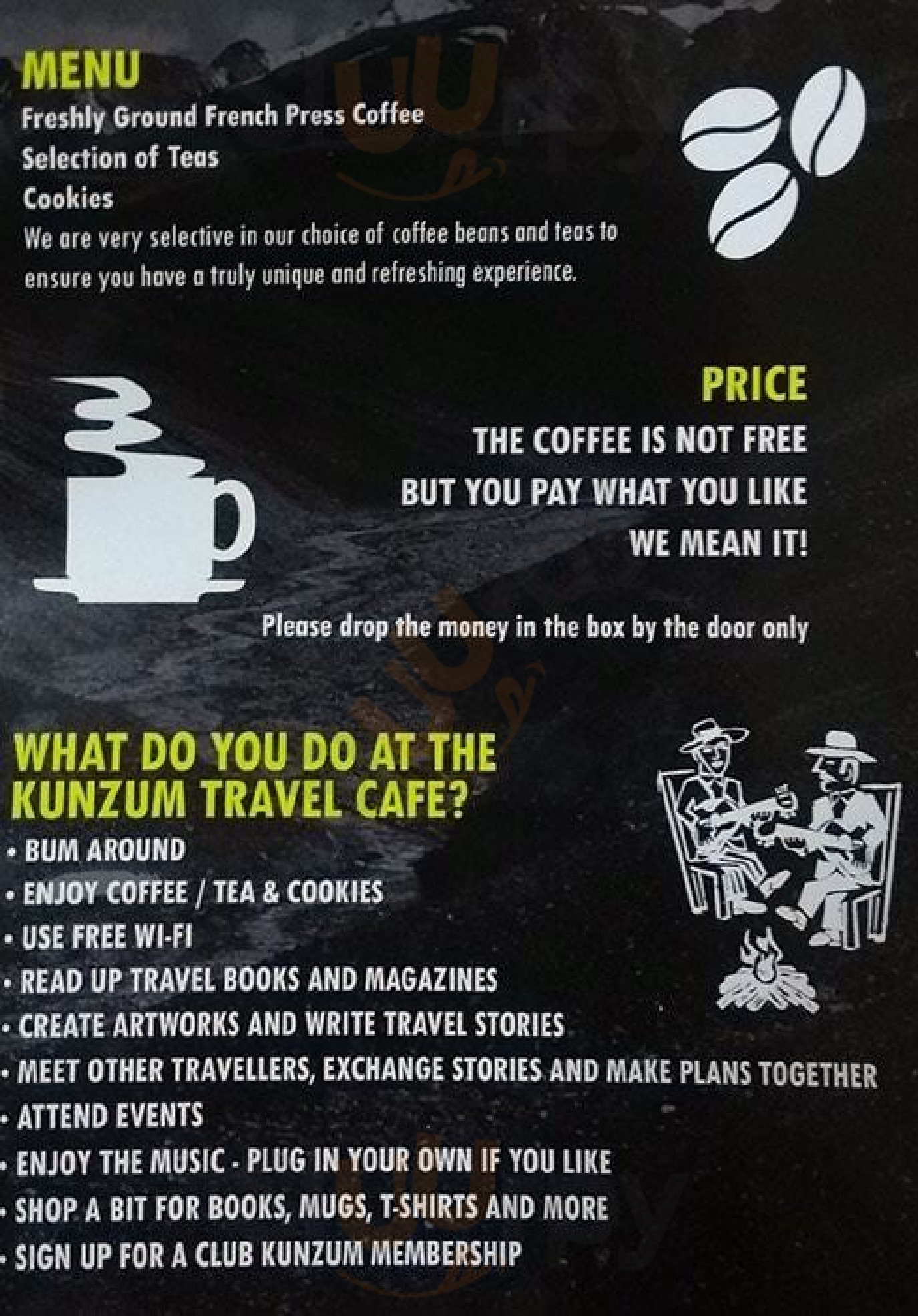 Kunzum Travel Cafe New Delhi Menu - 1