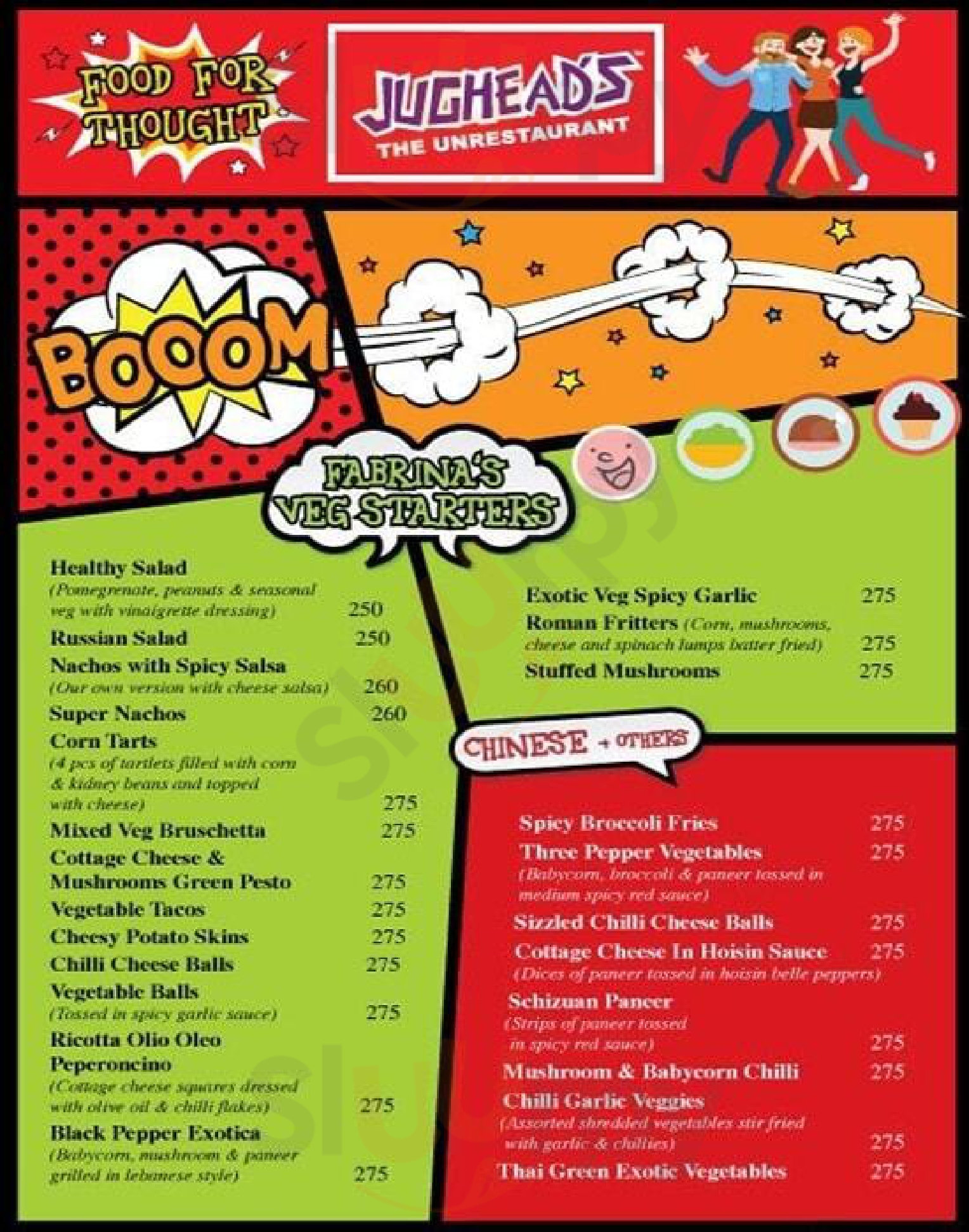 Jughead's Mumbai Menu - 1