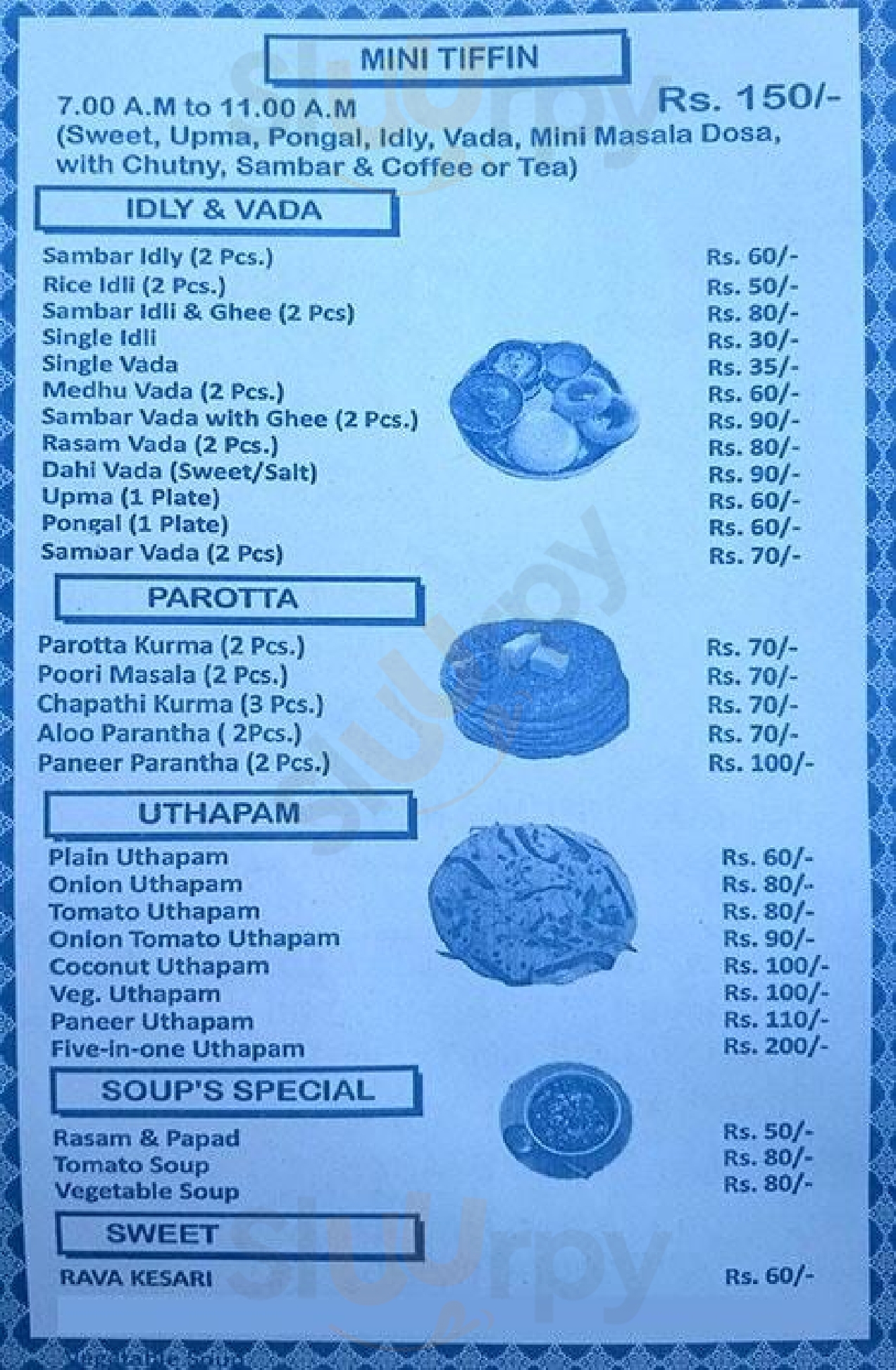 Sri Krishna Udipi Restaurant New Delhi Menu - 1