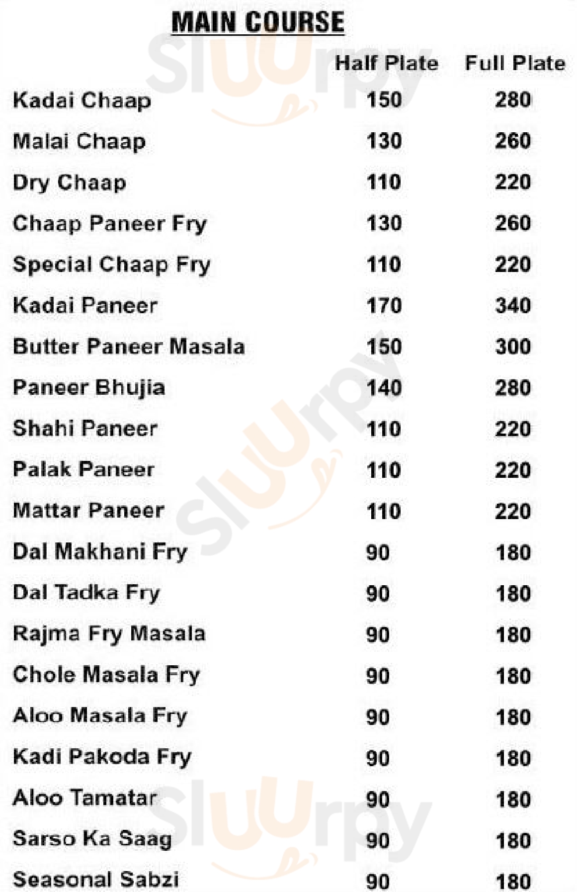 Punjabi Dhaba New Delhi Menu - 1