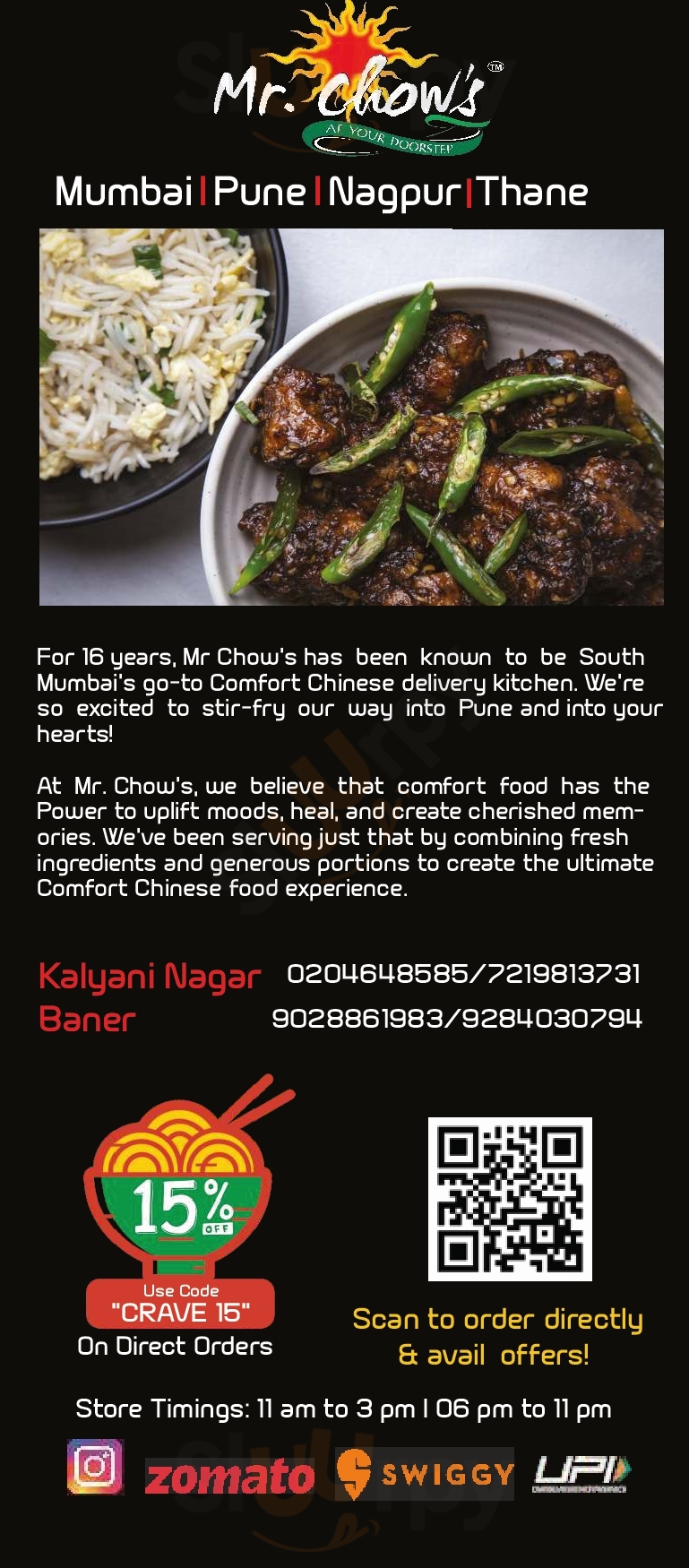 Main Menu - Mr Chows