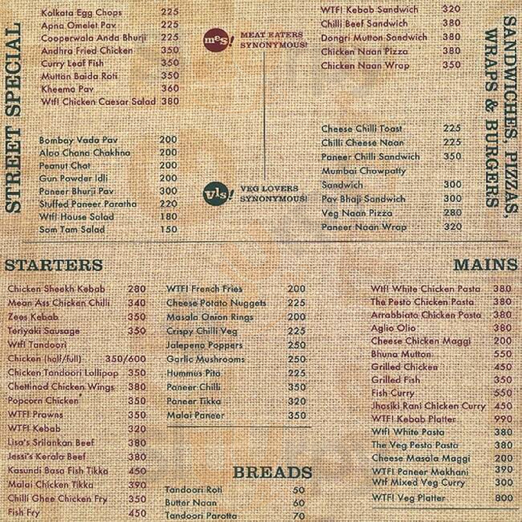 Wft Mumbai Menu - 1