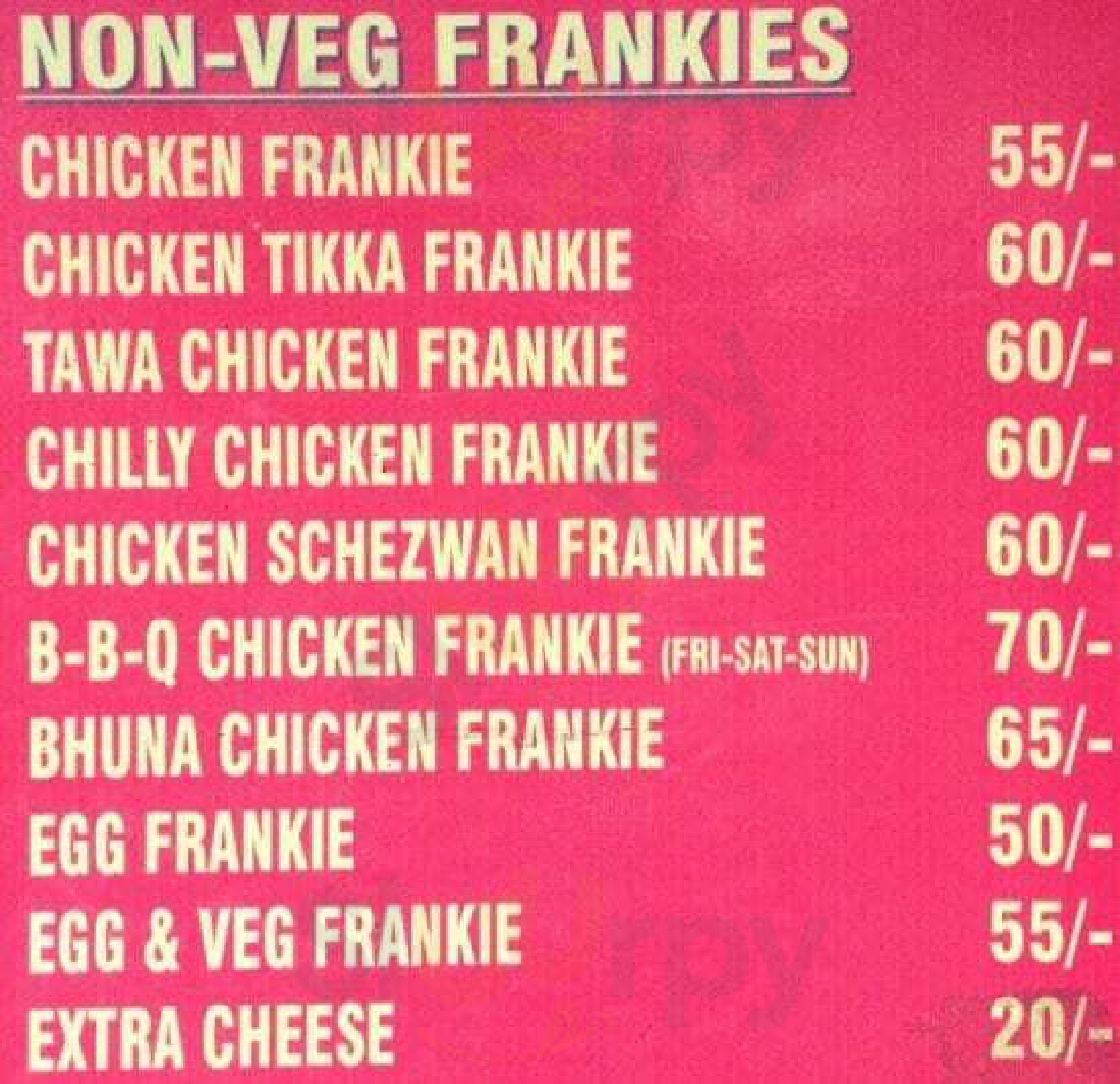 Tibbs Frankie Mumbai Menu - 1