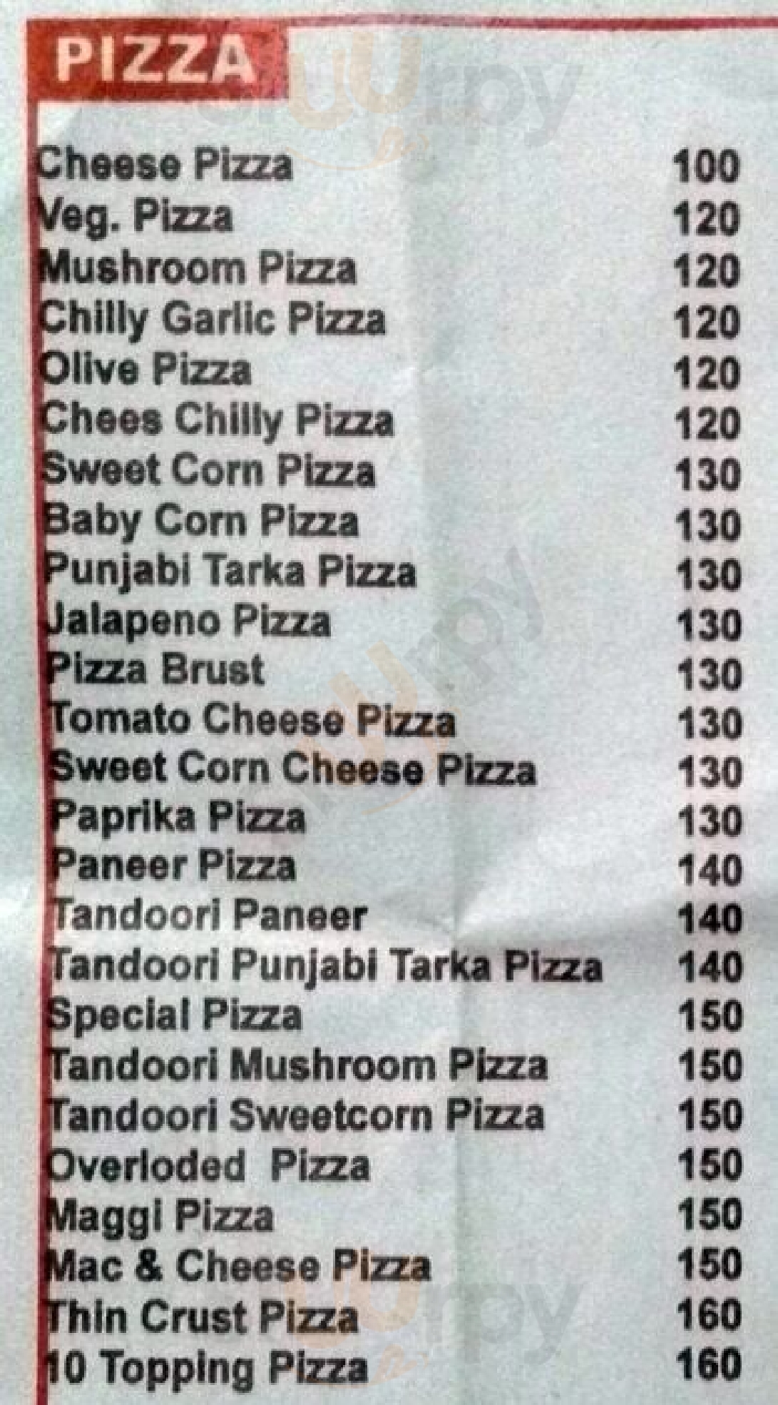 Jeet Pizza Corner New Delhi Menu - 1