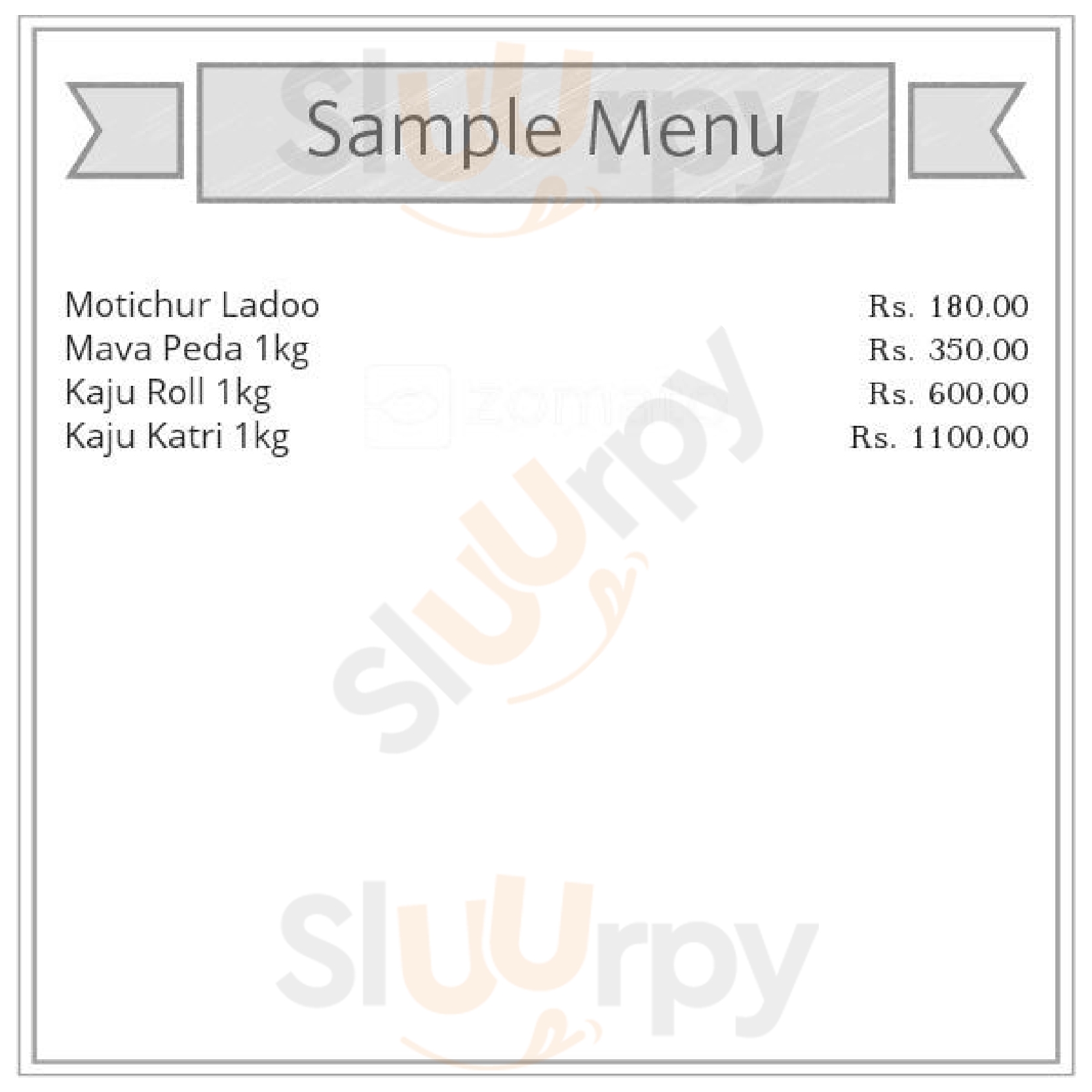 Center Sweet & Bakers Mumbai Menu - 1