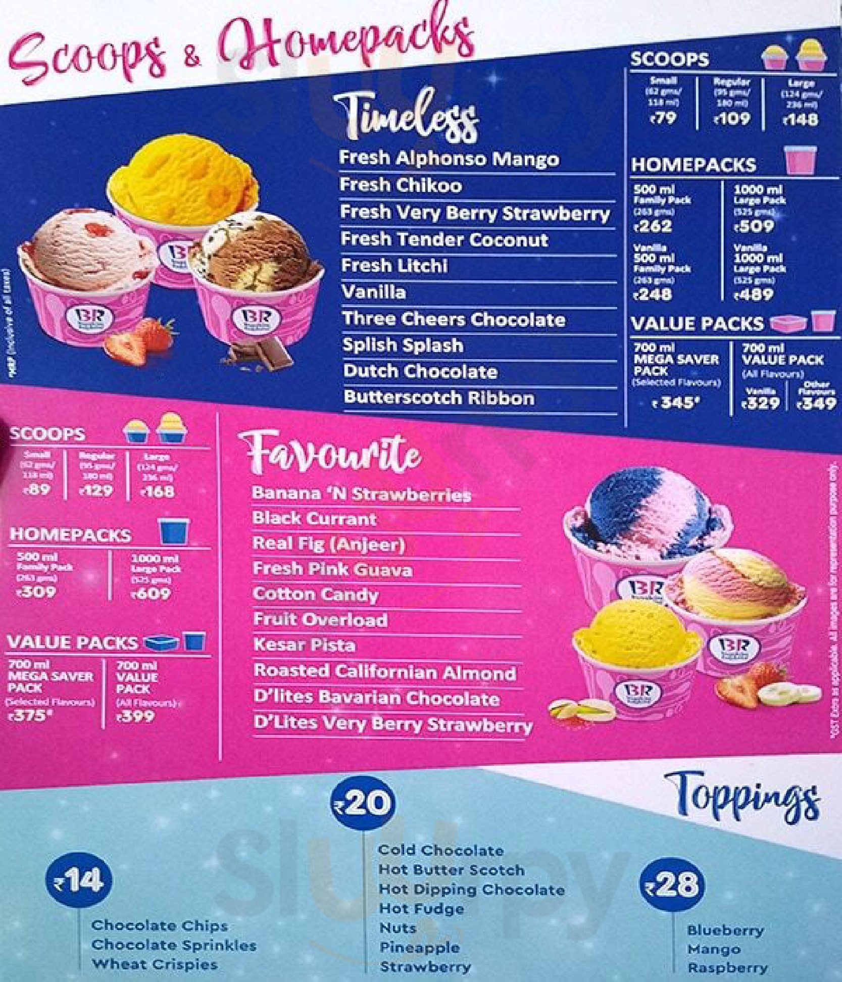 Baskin Robbins New Delhi Menu - 1