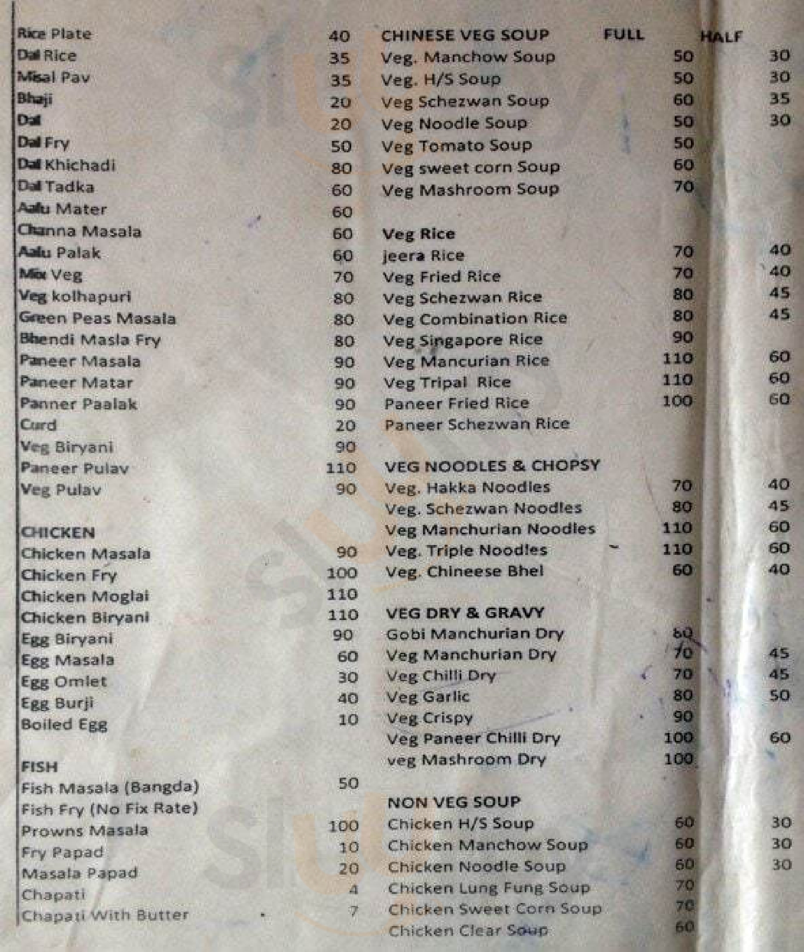 Sai Krupa Mumbai Menu - 1