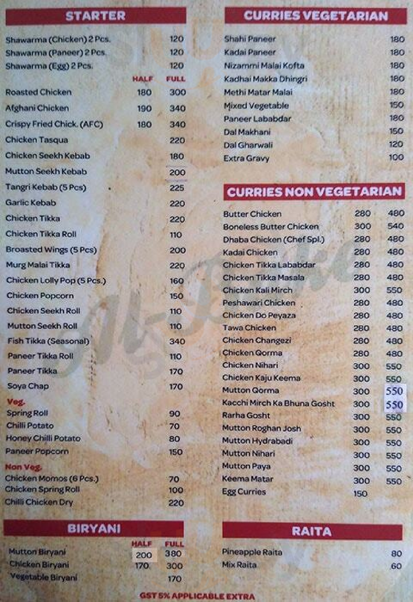 Al - Bake New Delhi Menu - 1