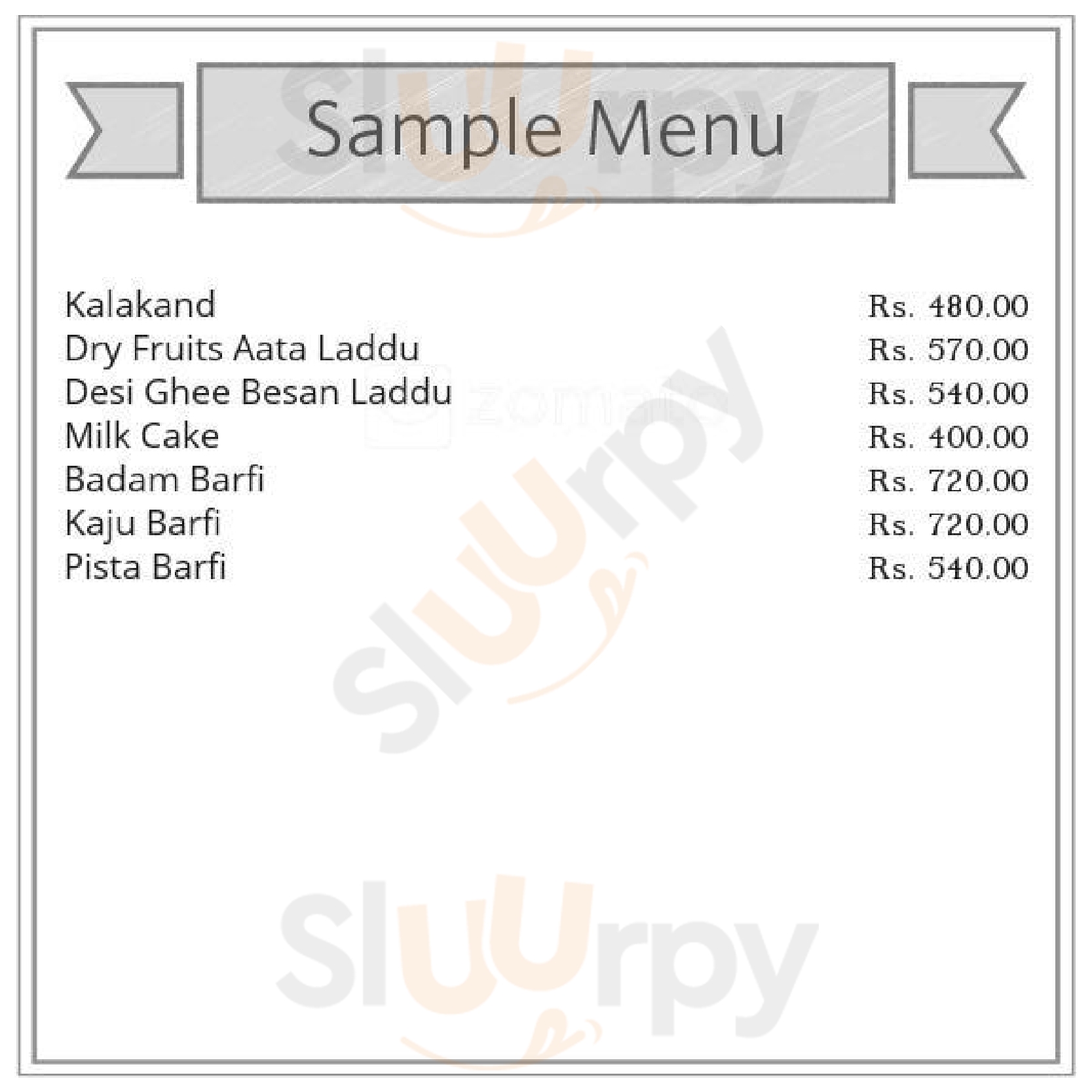 Bharat Sweet House New Delhi Menu - 1