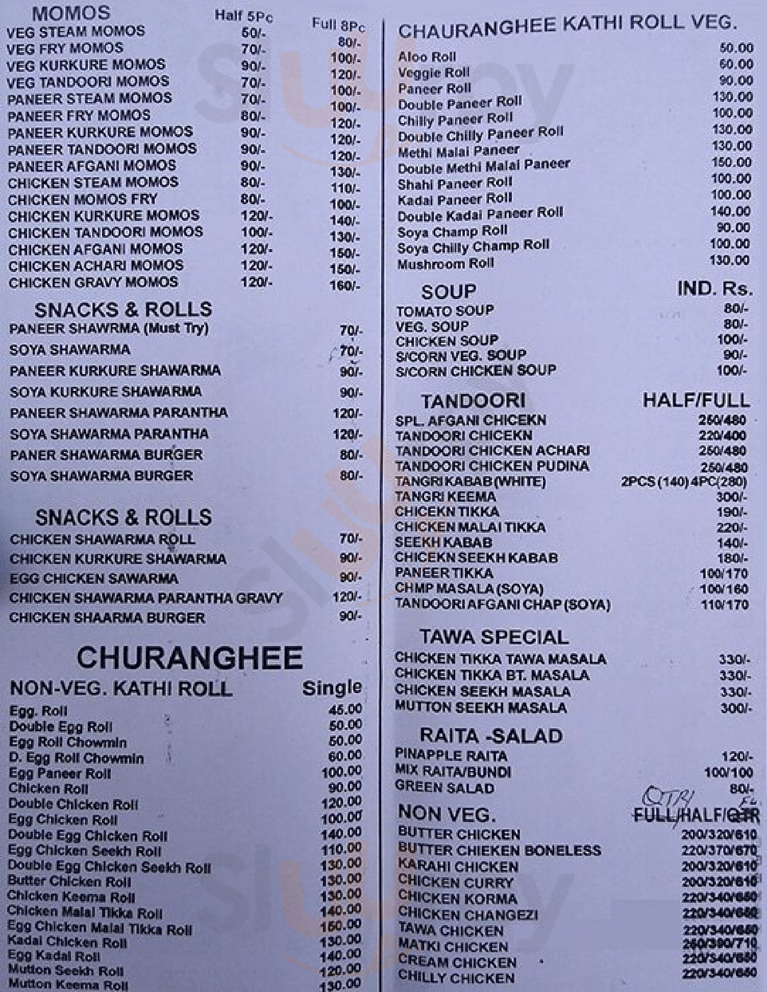 Ceaser Fast Food Centre New Delhi Menu - 1