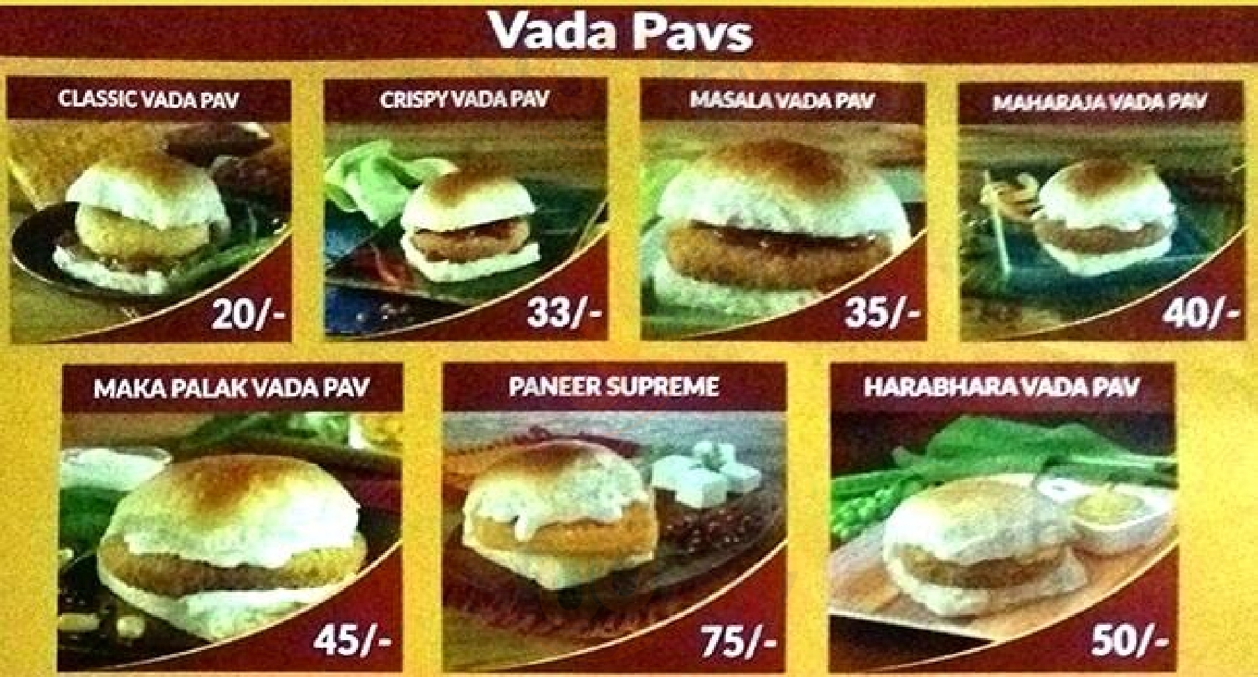 Goli Vada Pav No. 1 Mumbai Menu - 1