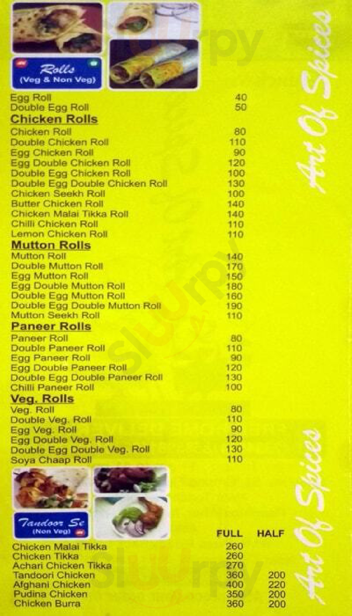 Art Of Spices New Delhi Menu - 1