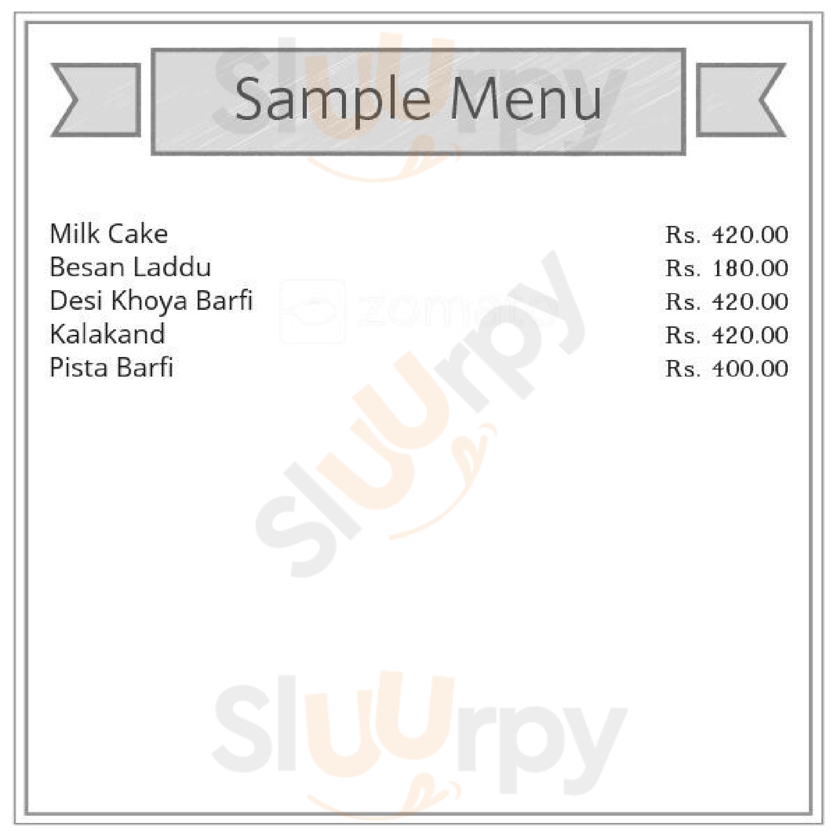 Yadav Sweets New Delhi Menu - 1