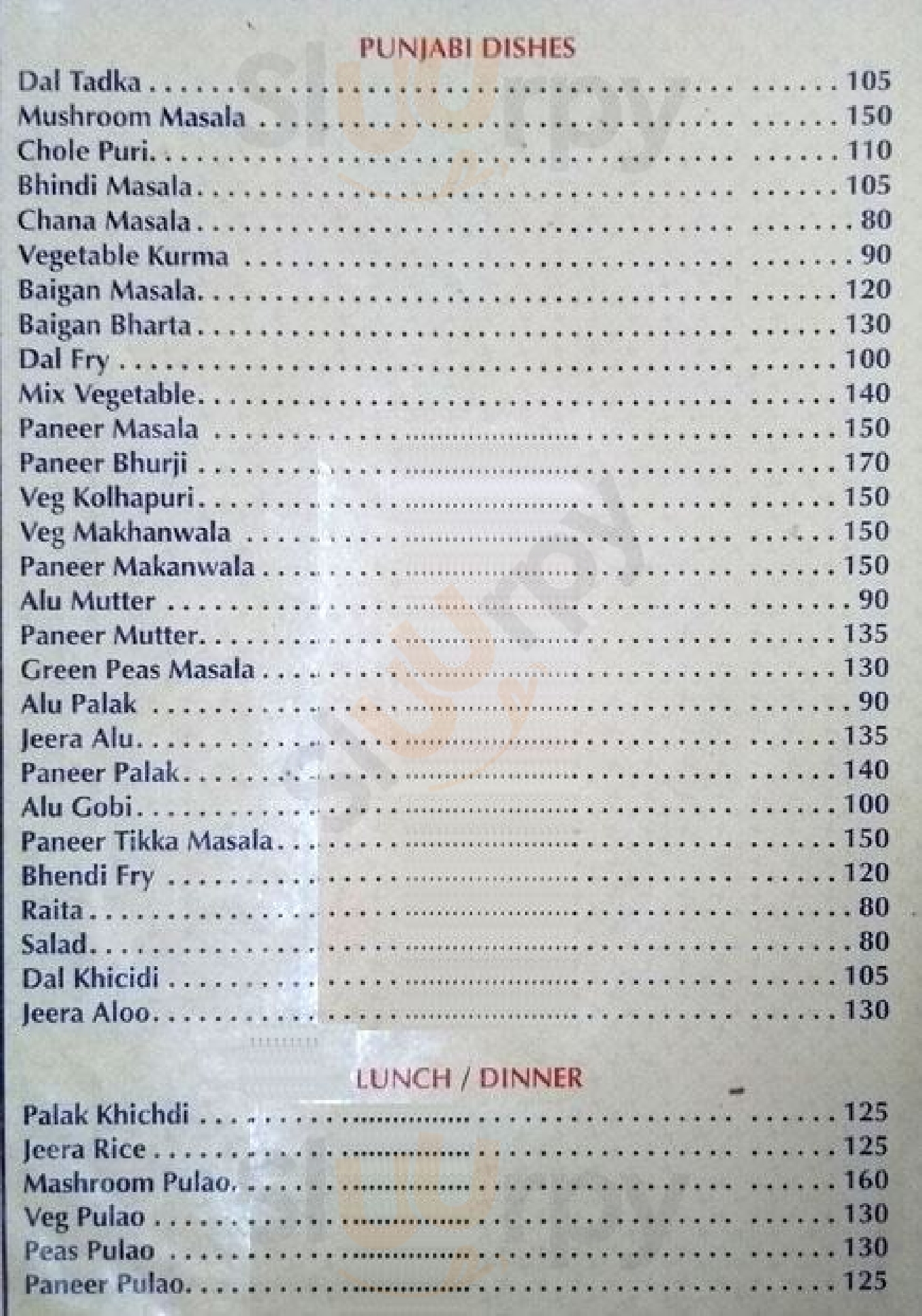 Special Anand Bhavan Mumbai Menu - 1