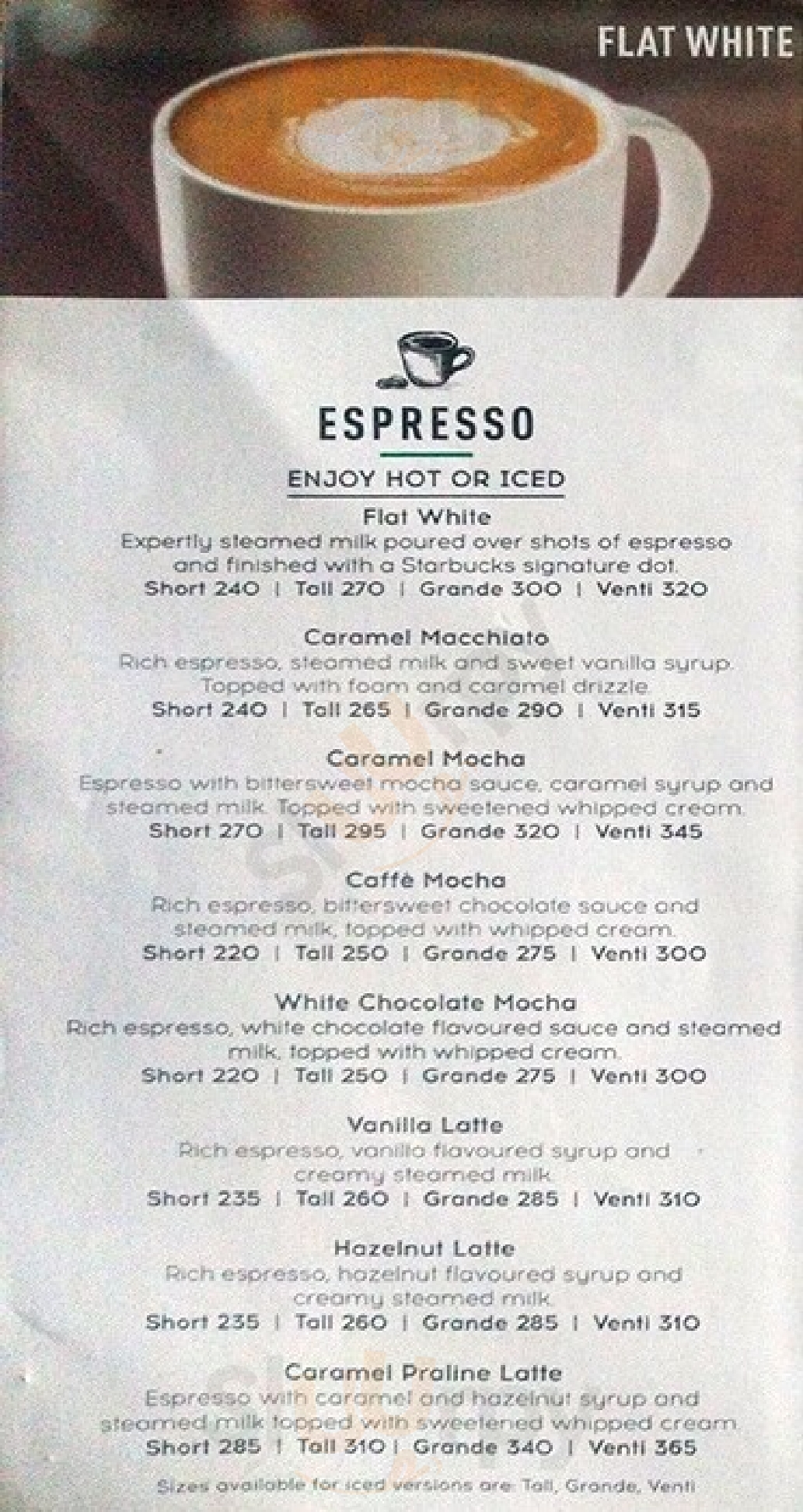 Starbucks Mumbai Menu - 1