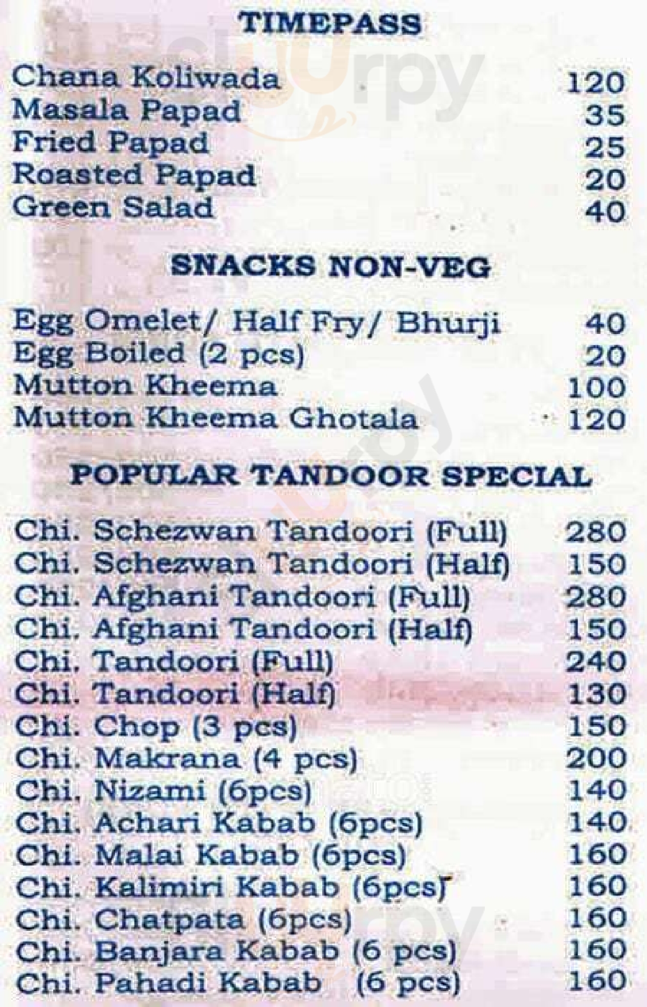 Hotel Popular Restaurant Mumbai Menu - 1