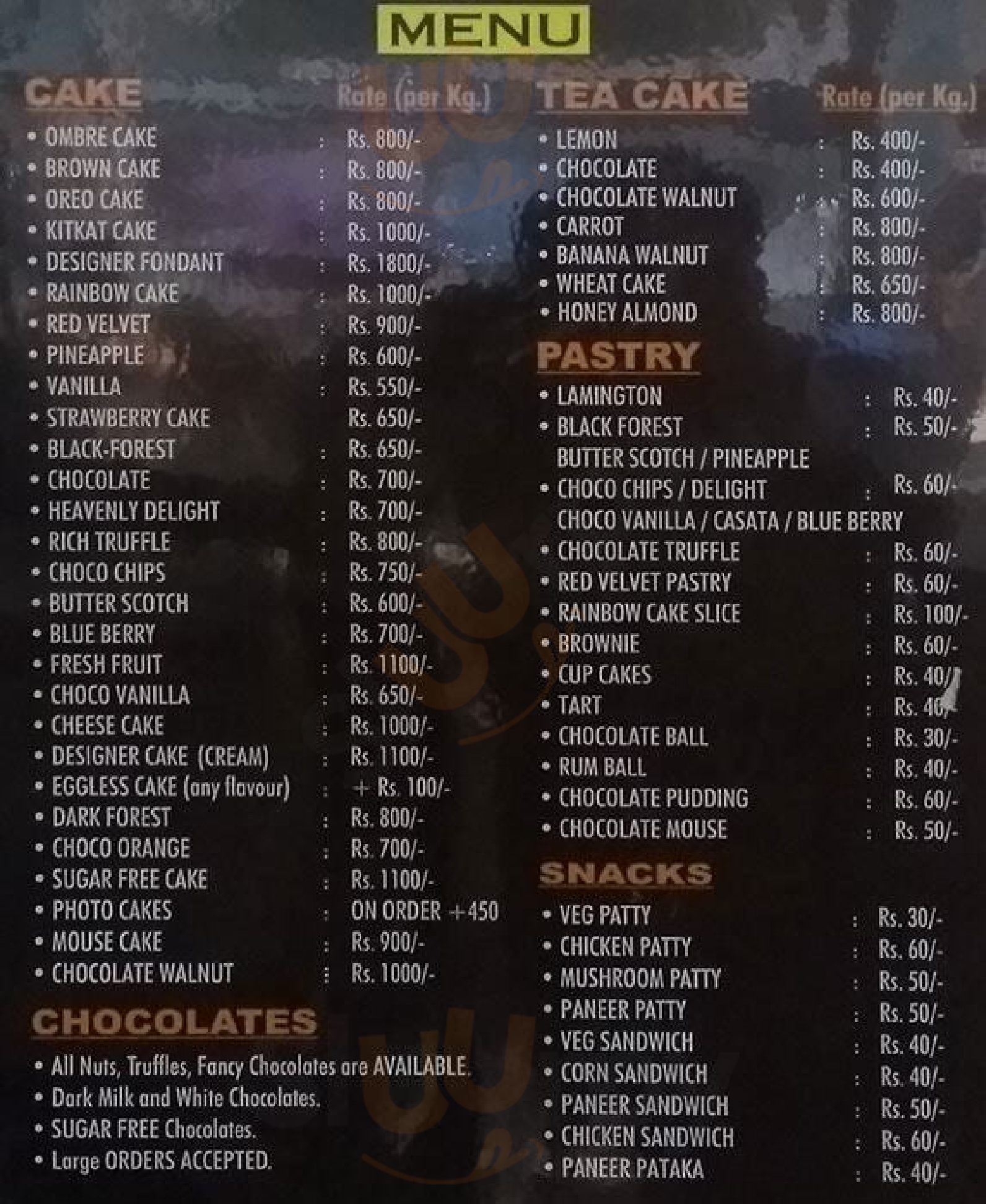 Chocolate Temptation New Delhi Menu - 1