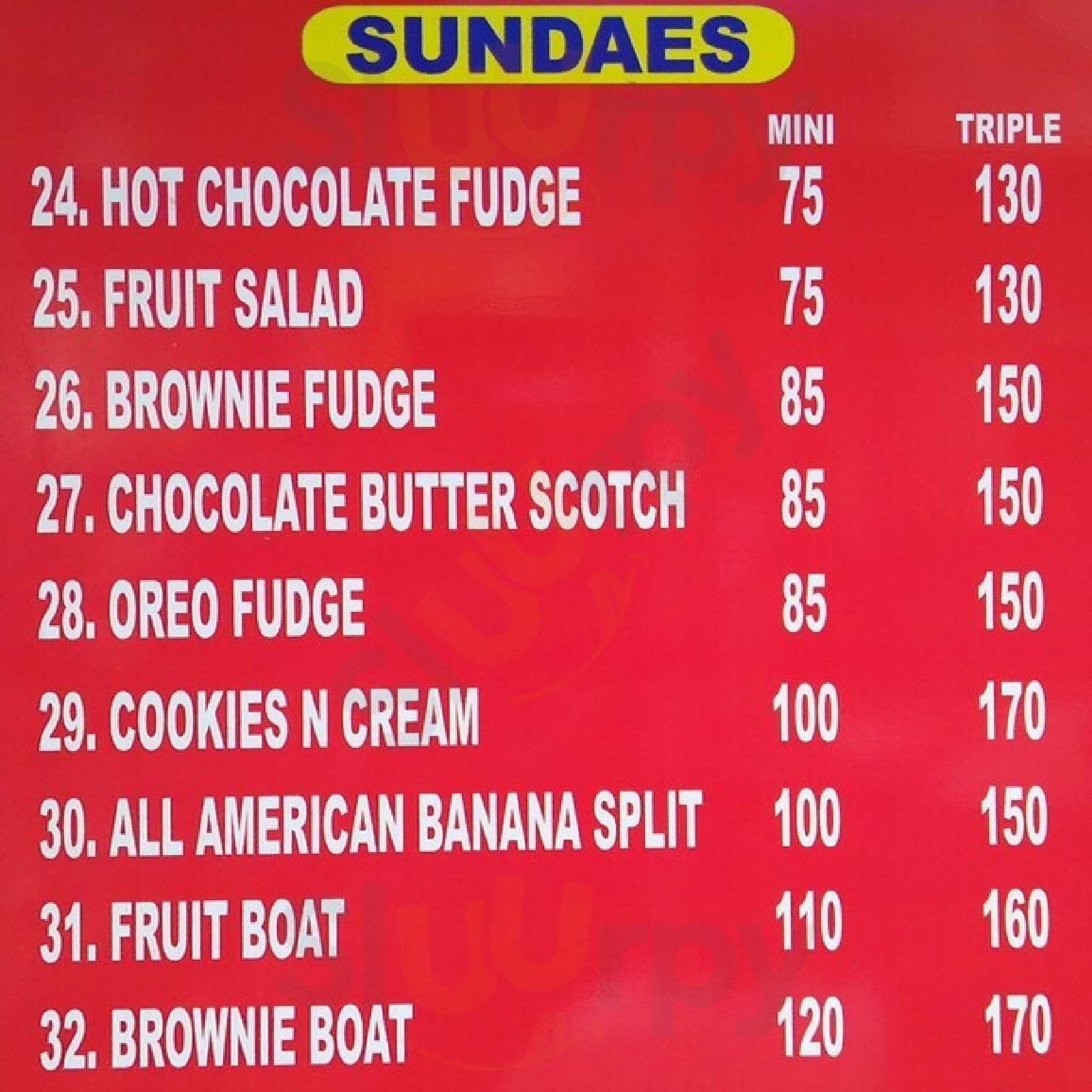 Pant Ice Cream Parlour New Delhi Menu - 1